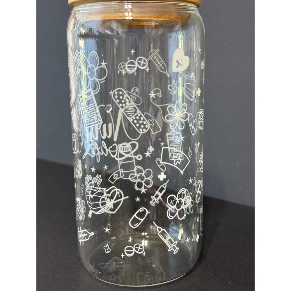 Nurse Life Glass‎ with Bamboo Lid